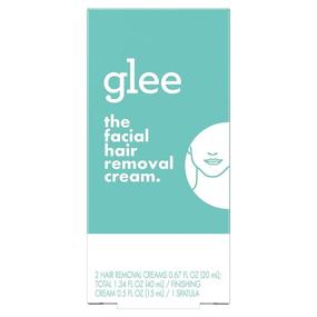 img 4 attached to 🧖 JOY Glee Facial Hair Removal Cream Kit - 2 Facial Hair Removal Creams + Finishing Cream + Face Mask Applicator, Pink, 1 Count