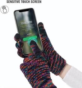 img 1 attached to 🧤 Stay Warm and Connected: Tomily Unisex Winter Chenille Texting Gloves