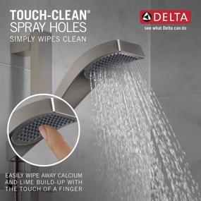 img 1 attached to 🚿 Dive into Luxurious Showers with the Delta Faucet Dryden Single-Spray Touch-Clean Wall-Mount Slide Bar Hand Held Shower – Stainless Steel