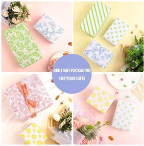 img 2 attached to 🎁 Whaline 120pcs Tissue Paper: Stunning Spring Patterns for DIY, Gift Wrapping, Easter, Birthdays, Weddings