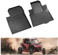 🔥 2020-2021 polaris rzr pro xp accessories - kiwi master front row seat tpe slush liner black: all-weather mat liners logo