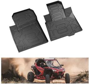 img 4 attached to 🔥 2020-2021 Polaris RZR PRO XP Accessories - KIWI MASTER Front Row Seat TPE Slush Liner Black: All-Weather Mat Liners