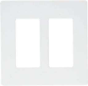 img 1 attached to 🏠 Lutron CW-2-WH 2-Gang White Wall Plate, Pack of 6: Enhance Your Home Décor with this Stylish and Practical Solution