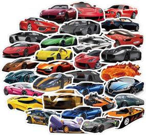 img 2 attached to 🚗 Large 50 Pack Sports & Racing Car Stickers for Teens, Girls, Adults - Ideal for Water Bottles, Laptops, Phones, Hydro Flasks - Waterproof Vinyl Stickers Perfect for Travel (TZ125 Series)