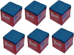 img 1 attached to Enhance Your Game with the Master Set of 6 Blue Billiard Pool Cue Chalk