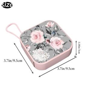 img 2 attached to 🌹 Hennaja Retainer Case - Ideal for Orthodontic Retainers, Dentures, Mouth Guards, Aligners, and Pills - Perfect for Home, Office, and Travel - Grey Rose
