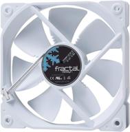 вентилятор для компьютера fractal design dynamic x2 gp-12 - бесшумный вентилятор - высокий воздушный поток - 120x120x25 мм - 1200 об/мин - подшипники fdb - сменная проволочная сетка - аэродинамические строения - 12в - белая версия (одиночный) логотип