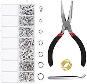 img 3 attached to 💍 1500-Piece Light Gold Jump Rings Kit with Lobster Clasps, Jewelry Pliers - Ideal for Jewelry Making, Findings, Necklace & Earring Repair