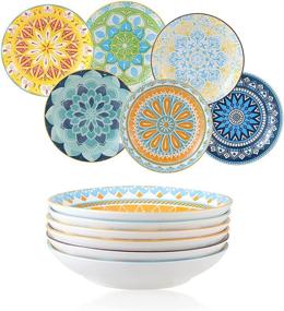 img 4 attached to Ceramic Pasta Salad Bowl Set