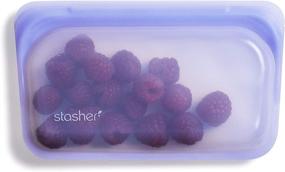 img 4 attached to 👜 Stasher Platinum Silicone Amethyst Snack Bag: Reduce Single-Use Plastic, Store & Cook Food Safely, Eco-friendly Solution | 12 Oz