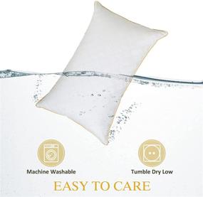 img 1 attached to 🛏️ LUTE Bed Pillows Queen Size Set of 2: Premium Down Alternative Pillows for Side, Back, Stomach Sleepers - Soft & Supportive, 20 x 28 inches