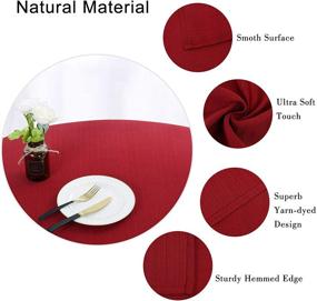 img 2 attached to 🍷 CAROMIO Waterproof Burgundy Square Tablecloth: Durable Protection for Your Table