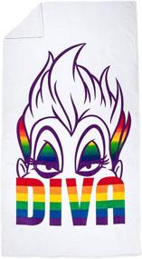 img 3 attached to 🧜 Jay Franco Disney Villains Diva Fabulous Large Pride Towel with Ursula - Super Soft & Absorbent, 34 x 64 inches (Official Disney Product)