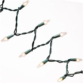 img 2 attached to 🎄 Noma/Inliten Holiday Wonderland Green Wire 100-Count Clear Christmas Light Set