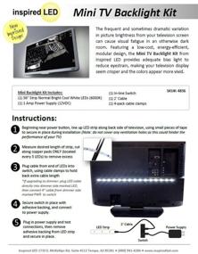 img 4 attached to 📺 Enhance Your TV Viewing Experience with LED Backlight Mini Kit (Extra Small): Ideal for Flat Screen TV LCD (Table or Wall Mount) - Bright, Cool White Display!