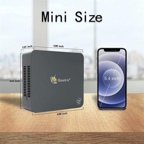 img 4 attached to 💻 Intel Core i3-5005U 2.0Ghz Beelink Mini PC with 8GB RAM 128GB SSD Windows 10 Pro 64-Bit: U55 Mini Computer Support HD Dual HDMI, Bluetooth 4.0, Dual WiFi, Gigabit Ethernet, USB3.0