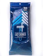 🛀 effortless grooming: convenient easy shower disposable body razor for men (10 pack) - sensitive body razors / blades (blue) logo