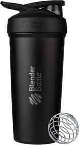 img 4 attached to 🧃 Insulated Stainless Steel Water Bottle with Wire Whisk - BlenderBottle Strada Shaker Cup, 24-Ounce, Black