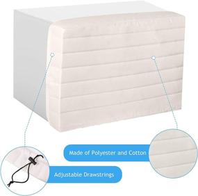 img 2 attached to 🏠 Tatuo 2-Pack Indoor Air Conditioner Cover - Double Insulation White AC Cover with Drawstring for Interior Use, 21 x 14 x 3 inches (L x H x D)