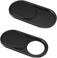 📷 cloudvalley ultra-thin metal webcam cover slide [2-pack] for macbook pro, imac, laptop, pc, ipad pro, iphone 8/7/6 plus - protect your visual privacy [black] logo