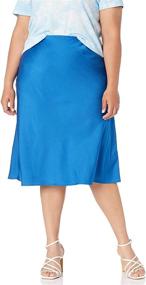 img 2 attached to 👗 Black Silky Skirt for Women - Stylish Women's Clothing