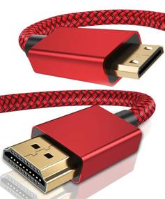 img 4 attached to Enhanced Video Quality: Elebase Mini HDMI to HDMI Cable 10 📷 FT, 4K 60Hz Mini HDMI Cord for DSLR Camera, Camcorder, Laptop, and More