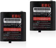 🔋 ebl 2 packs of 3.6v 1000mah rechargeable batteries for 53615 kebt-071a/b/c/d two-way radios logo