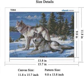 img 1 attached to 🐺 Dazzling DIY 5D Diamond Painting Kit: Full Diamond Two Wolves Embroidery, Ready for Stunning Home Wall Decor - 16x12 inches