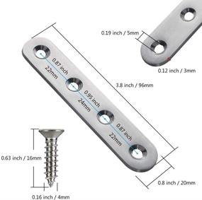 img 3 attached to YEWLACA Straight Brackets Stainless Mending