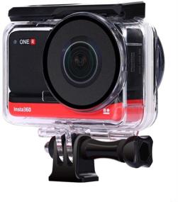 img 1 attached to 📷 Ultimate Dive Case for Insta360 ONE R 360 Degree Action Camera: Waterproof 30M Protective Shell with Bonus Bracket Accessories