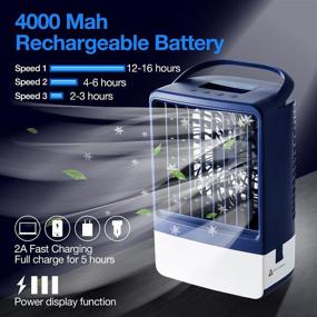 img 3 attached to Evaporative Cooler Personal Battery Portable Heating, Cooling & Air Quality