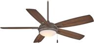 🌀 minka-aire f534l-orb lun-aire: 54-inch ceiling fan with 17w led light, oil rubbed bronze finish логотип