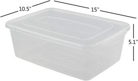 img 3 attached to 📦 Jekiyo 14 Quart Clear Plastic Latching Storage Bin with Lid - 4 Pack Containers