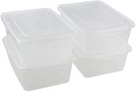 📦 jekiyo 14 quart clear plastic latching storage bin with lid - 4 pack containers logo