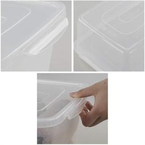 img 2 attached to 📦 Jekiyo 14 Quart Clear Plastic Latching Storage Bin with Lid - 4 Pack Containers