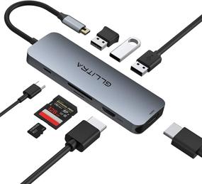 img 4 attached to 💻 GLLITRA 8-in-1 USB C Hub with Dual 4K 60Hz HDMI, 100W Power Delivery, 3 USB 3.0 Ports, SD/TF Card Reader - Dock for MacBook Pro/Air and More Type C Devices