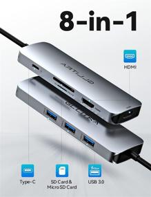 img 3 attached to 💻 GLLITRA 8-in-1 USB C Hub with Dual 4K 60Hz HDMI, 100W Power Delivery, 3 USB 3.0 Ports, SD/TF Card Reader - Dock for MacBook Pro/Air and More Type C Devices