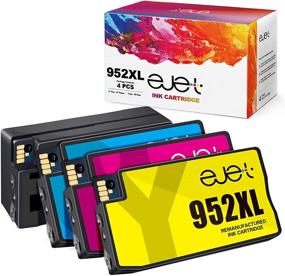 img 4 attached to Ejet Remanufactured 952XL Ink Cartridges Combo Pack for HP 952XL Ink - OfficeJet Pro 8710 8720 7740 8740 7720 8715 Printer Tray - 4PCS (1 Black, 1 Cyan, 1 Magenta, 1 Yellow)