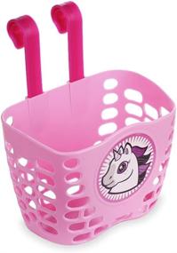 img 3 attached to 🦄 MINI-FACTORY Kid's Bike Basket and Bell 2pcs Play Set for Girls - Cute Pink Unicorn Cartoon Pattern Bicycle Handlebar Basket Plus Safe Cycling Ring Horn (Basket + Bell)