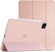 📱 procase ipad pro 11 case - slim stand hard back shell smart cover for ipad pro 11 inch 3rd generation 2021/ 2nd generation 2020/ 1st generation 2018 (rosegold) logo