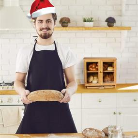 img 2 attached to 🍞 LuvURkitchen Large Bread Box with Adjustable Shelf and Stainless Steel Bread Knife: A Versatile Bread Storage Solution for Your Kitchen Countertop