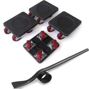 img 4 attached to 🛋️ TXOZ Furniture Lifter Shifter 360° Rotation Wheels Mover: Easy and Safe Moving of Couches, Sofas, Refrigerators, and More - 5-Piece Hand Tool Set