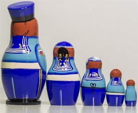 img 2 attached to Russian Nesting Doll Traditional Matryoshka Novelty & Gag Toys for Nesting Dolls
