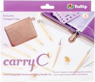 🌷 tulip needle company tp1195 carry c bamboo knitting needle set: sleek interchangeable needles for knitting enthusiasts logo