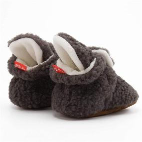 img 1 attached to 👶 Cotton Cozy Infant Baby Booties | Non Skid Soft Sole Ankle Boots with Grippers | First Walking Shoes for Baby Boys and Girls | Slippers Socks Toddler