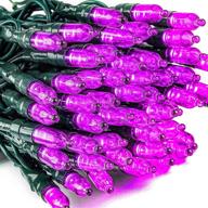 108.6 ft christmas led string lights, 300-count purple led light decor 8 modes long green wire light set - ideal for indoor and outdoor party, home, and garden holiday christmas decoration logo