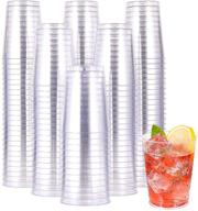 🥂 10 oz clear disposable plastic cups 200 pack - heavy-duty party glasses for wedding, thanksgiving, christmas party logo