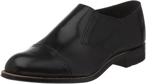 img 4 attached to 👞 Stacy Adams Madison Slip-On Loafers - Black Men's Shoes