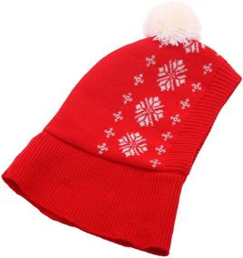 img 2 attached to 🐶 Kuoser Dog Winter Hat - Knitted Pet Christmas Cap with Warm Neck Ear Warmer Hood. Cute Accessories for Small Medium Large Dogs. Ideal for Winter, Parties & Decorations