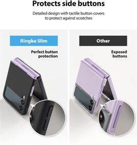 img 1 attached to Ringke Slim Case for Samsung Galaxy Z Flip 3 - Premium Thin Translucent Hard PC Phone Cover for Z Flip3 5G (2021) with Non-Slip Grip - Matte Clear